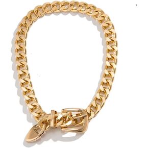 Chunky Choker Necklaces Cuban Link Chain Necklace Punk Gold Layered Lock Butterfly Pendant Necklace Boho Prom Party Festival Jewelry