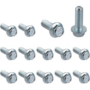 14 PCS Differential Cover Bolt Kit, M8 1.25 × 20mm Carbon Steel Metric Threads Hex Head Flange Screw Set, Differential Bolts Replacement for Most Cars, Car Accessories