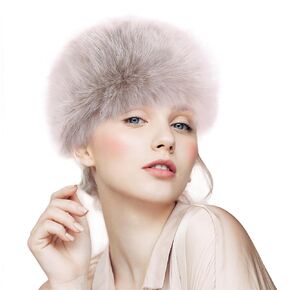Faux Fur Headbands for Women, Fluffy Winter Headbands for Women, Womens Winter Headband with Elastic