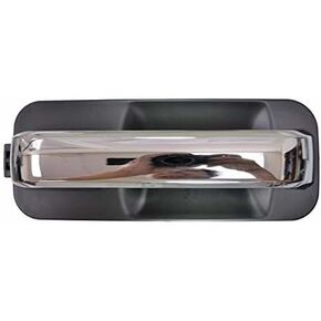 PT Auto Warehouse FO-3515MS-RRK - Outer Exterior Outside Door Handle, Smooth Black with Chrome Lever - Rear Right Passenger Side