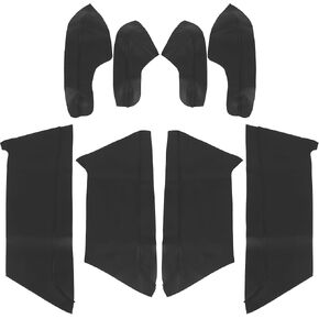 X AUTOHAUX 8Pcs/Set Car Door Panel and Door Armrest Protector Cover Replacement for Honda Civic 10th Gen 2016-2020 Black
