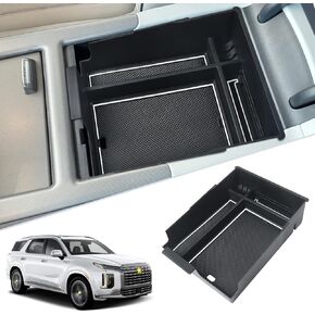 SKTU for 2023 2024 2025 Hyundai Palisade Center Console Organizer 2023 2024 2025 Palisade Under Center Console Tray 2024 Palisade Armrest Box Hyundai Palisade 2024 2025 Accessories (Lower Organizer)