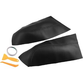 ACROPIX Car Rear Door Panel Armrest Cover Interior Door Trims for Honda Pilot 2009-2015 Black 1 Pair Car Parts