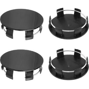 4Pcs Wheel Center Caps for Ford Mustang 2001-2014/F-150 2010-2014/Focus 2002-2004/2015 200 S Sedan Wheel Rim Outer 65mm(2.56in) Inner 59mm(2.32in) Black Hub Caps