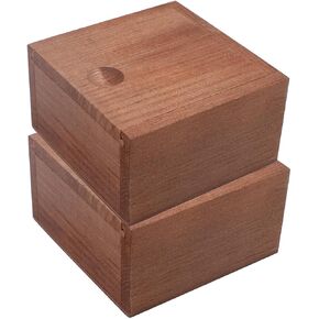 2PCS Wood Gift Box with Sliding Lid, 3.5 x 3.5 x 2 inch Vintage Wooden Storage Box Rustic Keepsake Box Wooden Jewelry Box Wedding Memory Box Small Wooden Box for Art DIY Craft Jewelry Soap