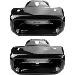 2PCS Exhaust Tips Bezels Set Compatible with Chevy Silverado/GMC Sierra 2019 2020 2021 2022 2023 2024 Exhaust Tips Black RH/LH Exhaust Tips Bezels Replace 2253506 84434641 84434642