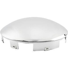 Semi Truck Hub Covers 8.9" Dome Style Hub Caps 6 Uneven Notched Chrome Mirror Finish Semi Hub Cap Covers for Rear Semi Truck Wheels, 1 PC