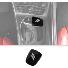 Voodonala for Challenger Gear Shift Shifter Knobs Cover Trim for 2015-2023+ Dodge Challenger Charger 2018-2023 Durango Interior Accessories White/Carbon Fiber 1pcs