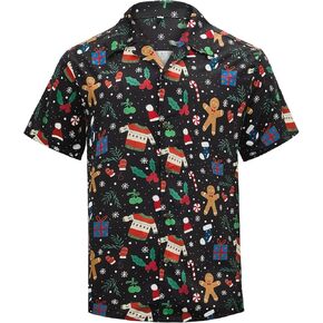 Zando 80s 90s Hawaiian Shirt for Men Short Sleeve 80s 90s Outfit Funny Hawaiian Shirts Party Disco Outfit
