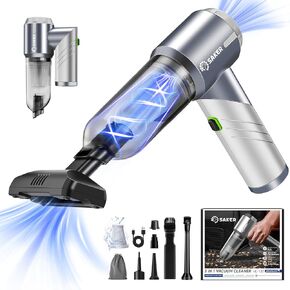 Saker Foldable Car Vacuum Portable Cordless15000PA 3 in 1 Mini Handheld Rechargeable Vacuum Cleaner with Brushless Motor for Car,Office Pet and Home Cleaning HL132