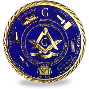 Freemason Masonic Brotherhood Car Emblems Gold Plated in Blue Masonic Accessories Gifts