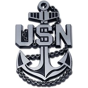 Elektroplate US Navy Anchor Auto Emblem