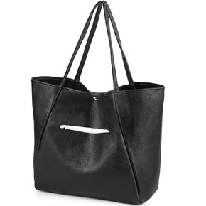 Large Tote Bag for Women Work 25L Travel Vegan Leather Ladies Handbags Weekender Purses