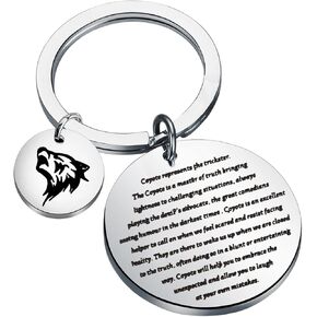 FAADBUK Coyote Gift Wolf Gift Inspirational Gift for Coyote Lover Coyote Keychain Animal Lover Gift