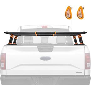 Truck Ladder Rack, Universal Aluminum Truck Bed Rack for Pickup,Adjustable Length 70-79 in,Height 28In,Real 1000LB Capacity Truck Bed Rack Set for Kayak, Surfboard, Lumber, Ladder