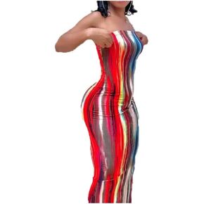 Women's Bodycon Tube Top Maxi Dress Backless Club Wear Clothing for Women Sexy