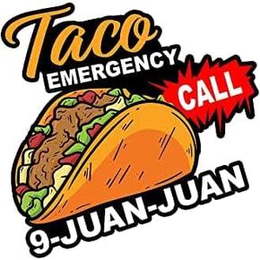 STICKY DUDE | Mexican Taco Funny Juan | Yeti Cup Vinyl Waterproof Sticker Decal Car Laptop Wall Window Bumper Sticker 5"