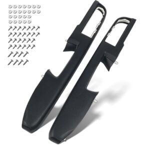 80994 Front Driver & Passenger Side Armrest Repair Fit for Chevrolet Chevy Silverado Suburban Tahoe Avalanche For GMC Sierra Yukon 2010-2014 with Door Release Handle Above Armrest GM # 84127280, Black