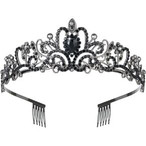 Crystal Tiaras Crowns for Women, Birthday Party Princess Wedding Brides Crown Prom Hair Accessories Gifts with Combs