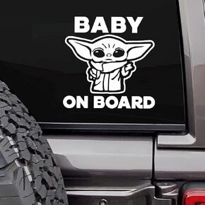 MAZ DISTRIBUTIONS – Baby on Board Sticker – Vinyl Long Lasting Decal for Window– Removable Waterproof Sticker for Waterbottle – Useable Indoor and Outdoor – Easy use for Car and Van – MAZ-397