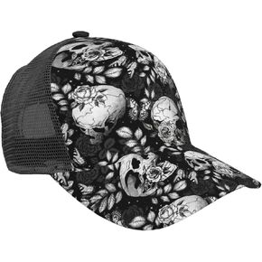 Sugar Skull Baseball Cap Adjustable Dad Hat Trucker Hat Outdoor Cap Sun Hats for Men Women