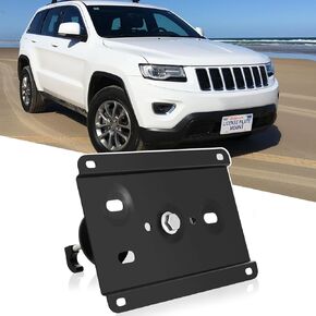 Front License Plate Bracket No Drill Car Front Bumper Tow Hook Mount Bracket Adapter Fits for Jeep Grand Cherokee L 2021-2024
