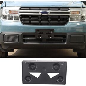 Front Bumper License Plate Bracket Compatible with Ford Maverick 2022 2023 2024 2025, ABS Tag Frame Front Bumper Mount Adapter, Accessories