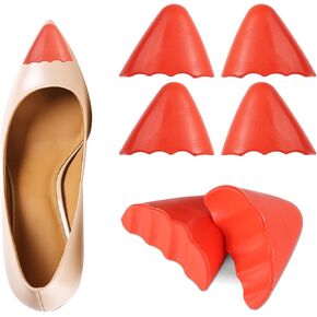 6pcs Shoe Inserts, Toe Cushion Fillers Make Shoes Fit Reusable Shoe Filler Half Insoles for Women Men Too Big Shoes Loose Shoes (Black, Pointy)