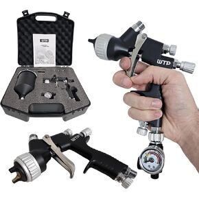 Professional Spray Gun Clear 1.3 MP Box WTP Tools - Ideal for Automotive Basecoats, Clearcoats - Advanced Atomization Technology