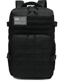 Tactical Backpack for Outdoor Adventures, 20-35L Capacity, Waterproof, Customizable, Black (ACU Camouflage)