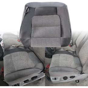 GXARTS Driver Side Bottom Replacement Cloth Perforated Seat Cover Dark Gray #MT or FT Compatible with Ford F150 XLT Super-Crew Cab Single Cab 4X4 2WD 2001 2002 2003