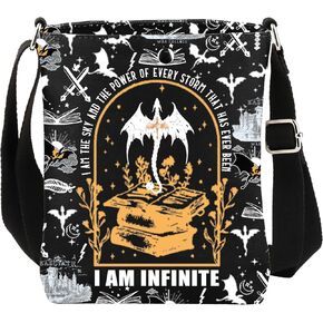 CMNIM Fourth Wing Merch Dragon Rider Gifts I Am The Sky And The Power Of Every Storm Crossbody Bag Empyrean Series Gifts