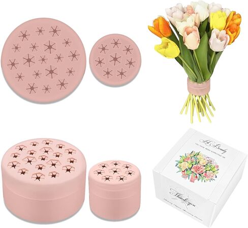 Spiral Ikebana Stem Holder 2 Pcs (S+L) Eco Silicone Rubber 2024 New for Flower Arrangement (Semitransparent) in Saudi Arabia