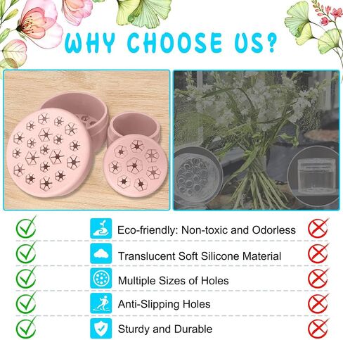 Spiral Ikebana Stem Holder 2 Pcs (S+L) Eco Silicone Rubber 2024 New for Flower Arrangement (Semitransparent) in Saudi Arabia
