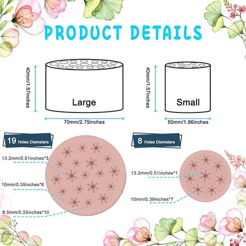 Spiral Ikebana Stem Holder 2 Pcs (S+L) Eco Silicone Rubber 2024 New for Flower Arrangement (Semitransparent) in Saudi Arabia