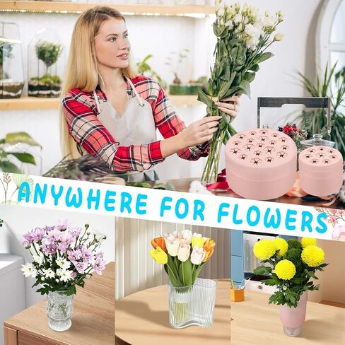 Spiral Ikebana Stem Holder 2 Pcs (S+L) Eco Silicone Rubber 2024 New for Flower Arrangement (Semitransparent) in Saudi Arabia