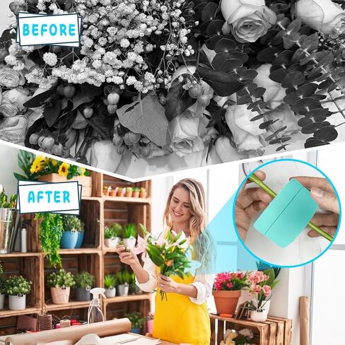 Spiral Ikebana Stem Holder 2 Pcs (S+L) Eco Silicone Rubber 2024 New for Flower Arrangement (Semitransparent) in Saudi Arabia
