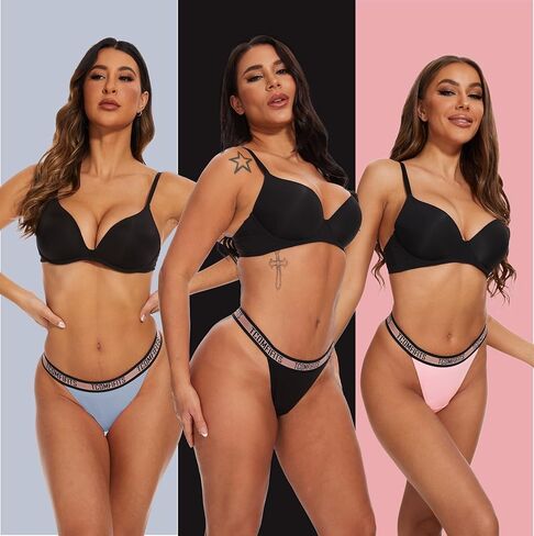 3 أزواج، سراويل داخلية ثونج ثونج للنساء المتحولين جنسيًا MTF، مريحة/مسطحة/مخفية، مقاس مثير in Kuwait