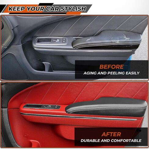 مسند ذراع الباب الداخلي ACLONG مناسب لشاحن دودج 2011-2023 غطاء مسند ذراع لوحة الباب مناسب لكرايسلر 300 2011-2023 (سيدان فقط) جانب الركاب الأمامي الأيمن يستبدل 1WK37DX9AA-1PCS in Kuwait