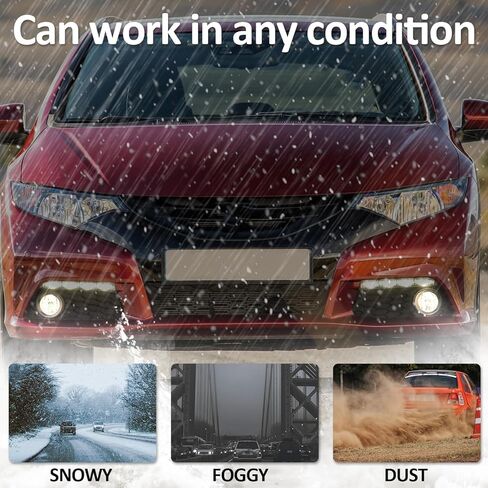 مجموعة مصابيح الضباب الأمامية متوافقة مع 2016-2021 Honda Civic، 2018-2021 Fit، 2019-2022 HR-V، بما في ذلك لمبة HO2592143 | 33950-TBA-A01 | HO2593143 | 33900-TBA-A01 in Kuwait