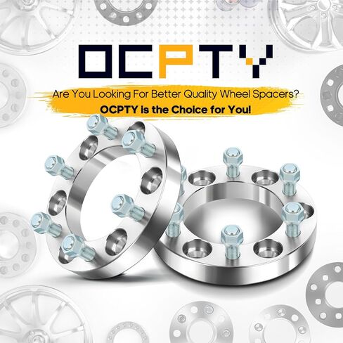 فواصل عجلة OCPTY 6x5.5 1 بوصة 6x139.7 فواصل مزورة حقيقية مع خيط 14x1.5 مقاس 108 مم يناسب 2003-2014 لـ Express 1500 1999-2018 لـ Silverado 1500 قطعتان in Saudi Arabia