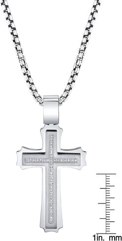 Cross Necklace with Stainless Steel Pendant, Rolo Chain and Lobster Clasp in Saudi Arabia