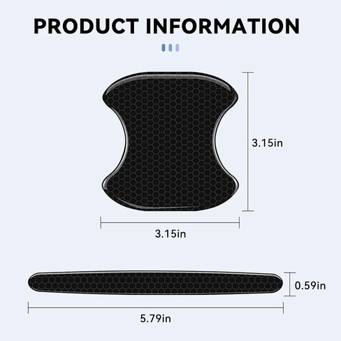 8Pcs Reflective Car Door Handle Bowl Sticker, Car Door Handle Protective Sticker Anti-Scratch, Self-Adhesive Scratch Collision Protection Guard Universal for SUV Truck RV, Auto Exterior Decor in Kuwait