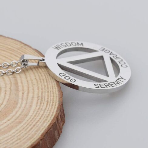 BNQL Serenity Prayer AA Recovery Necklace Serenity Courage Wisdom Sobriety Gift Necklace in Kuwait