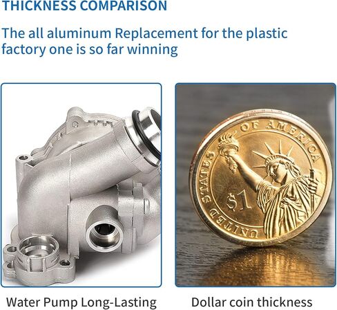 مضخة مياه من الألومنيوم مناسبة لـ 2008-2016 Audi A3 A4 TT VW Tiguan Jetta Golf GTI Eos Beetle CC 2.0T TSI يستبدل 06H121026AB 06H121026CQ in Kuwait