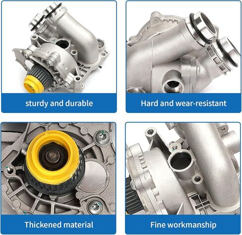 مضخة مياه من الألومنيوم مناسبة لـ 2008-2016 Audi A3 A4 TT VW Tiguan Jetta Golf GTI Eos Beetle CC 2.0T TSI يستبدل 06H121026AB 06H121026CQ in Kuwait