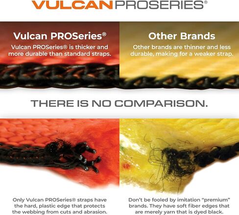 VULCAN Wheel Dolly Tire Harness with Universal O-Ring - 2 Inch x 96 Inch - 4 Pack - PROSeries - 3,300 Pound Safe Working Load - Straps Only - Ratchets Sold Separately in Kuwait