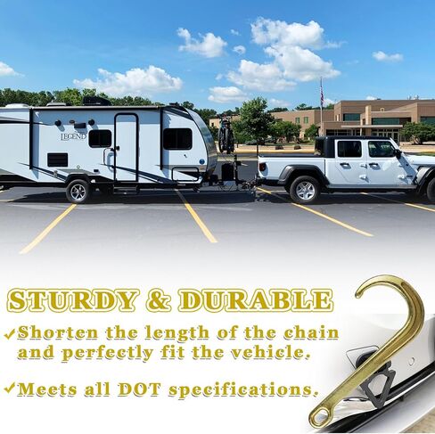 jmiatry 2 حزم 8 بوصة j خطاف سحب g70 الصلب الثقيلة سحب j هوك الأصفر الزنك مطلي كليفيس j هوك لمقطورة شاحنة جرار حزام السحب، 10800 رطل تحميل العمل in Kuwait