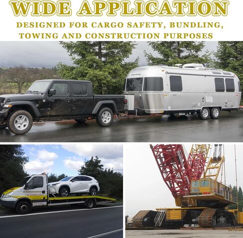 jmiatry 2 حزم 8 بوصة j خطاف سحب g70 الصلب الثقيلة سحب j هوك الأصفر الزنك مطلي كليفيس j هوك لمقطورة شاحنة جرار حزام السحب، 10800 رطل تحميل العمل in Kuwait