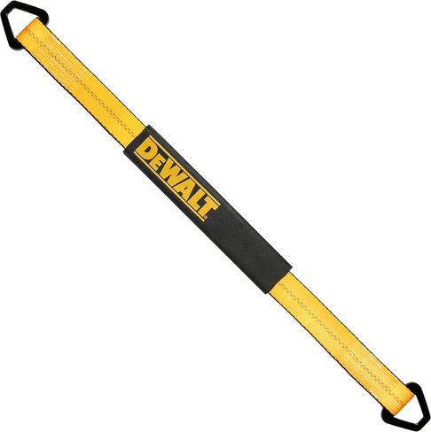 DEWALT DXBC80004 أسود/أصفر 2 بوصة × 24 بوصة حزام ربط للمحور الممتاز (قوة كسر 10000 رطل) - شديد التحمل للشاحنة والمقطورة وATV وUTV ورافعات الدعم in Saudi Arabia